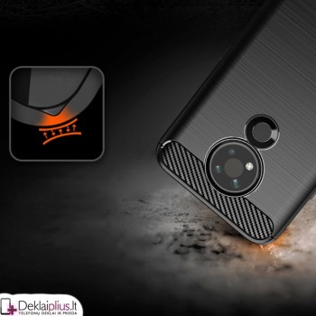 Carbon guminis dėklas - juodas (telefonui Nokia 3.4)